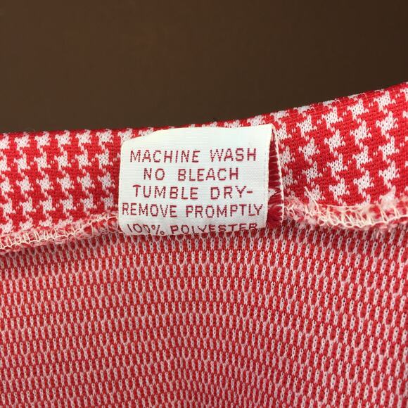 vintage 70s red and cream flared disco pants - Picture 8 of 9